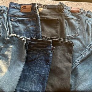 Men's Mixed Blue and Gray Jeans - G-Star Style